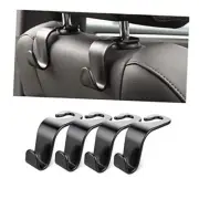 Car Back Seat Headrest Hooks, 4 Pack Black Stylish Back Seat Hanger for Black2