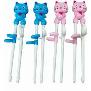4 Pairs of Chopsticks for Children, Pink and Blue Chinese Chopstick for Children, Children's Chopstick, Helping Chopsticks for Beginners, Seniors and