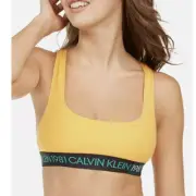 Calvin Klein Women's 1981 Bold Logo Unlined Bralette QF5577 Trippy Size Medium