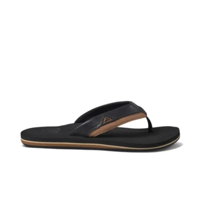 Reef Men's Cushion Dawn Flip Flop Sandal - Black/Tan NWT
