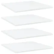 White Bookshelf Boards 4 Pcs Chipboard Shelf 40x40cm Replacement Shelves Panel