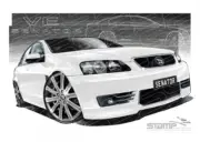 HSV Senator VE VE SENATOR HERON WHITE A2 FRAMED PRINT (V204)