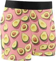 [FRODOTGV] Avocados Hot Pink Men Boxer Brief Shorts Running Underwear for Men Compression Boxer Para Hombre