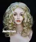 Big Silky Spiral off center skin part WIG WANO 613 Pale Blonde