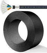 6C 24AWG Shielded Cable Wire 100-200FT UL2464 Tinned Copper Core 24 Gauge Cable Speaker Wire - Flexible for Office Automation Equipment and Data Processing Systems(100ft,18AWG-6C)