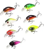 Garende 7X Micro Fishing Lures Crankbaits Set Swimbaits for Catfish Crappie Perch