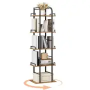 Rotating Bookshelf, 5 Tier Spinning Bookcase Tower, 360 Display Narrow