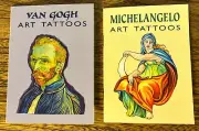(8) New Michelangelo & Van Gogh Art Tattoos Booklets