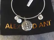 Alex and Ani Bracelet Compass Metal Bangle Bracelet NWT Dust Bag
