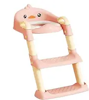 LeoLeozz Potty Training Seat with Step Stool,Foldable Potty Seat for Kids | Cartoon Toilet Ladder with Step Stool, Comfortable Children Supplies for Girls, Boys
