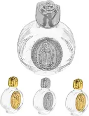 ERINGOGO 4pcs Water Bottle Rosary Centerpiece Baptism Containers Catholic Holy Water Containers Baptism Party Favors Catholic Baptism Favors Empty Baptism Bottles Glass