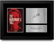 HWC Trading FR A4 Elisabeth Moss The Handmaid's Tale Gifts Printed Signed Autograph Picture for TV Show Fans - A4 Framed