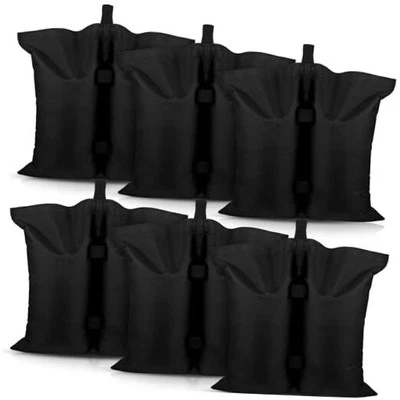 Extra Large Canopy Weights 112 Lbs Gazebo Heavy Duty Tent Sand Bags 6 Black