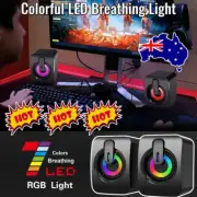 Computer Speaker Loud Sound with RGB Light for PC Laptop Stereo Desktop -1 PaCF