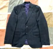 Ted Baker dark plaid check black roger ct 100% wool suit jacket blazer 40 R NEW