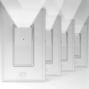 4 Pack Illuminated Light Switch, Decora Paddle Rocker Light Switch with LED N...