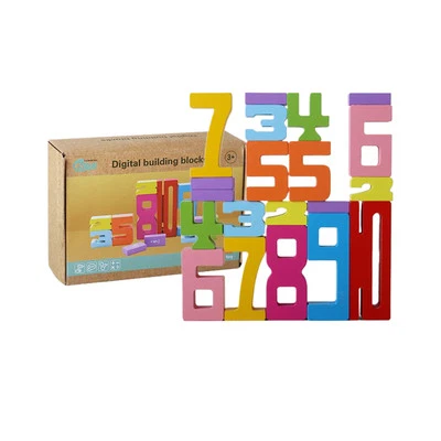 -Inspired Wooden Number Blocks,Funny Number Count Blocks Toys for Kids