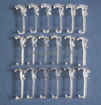 18 Pcs 2 1/2 Inch Clear Valance Clips Venetian Horizontal Faux & Wood Blinds 2.5