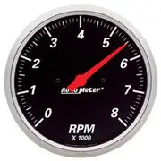Autometer Designer Black Tachometer In Dash - 8,000 RPM, AU1499