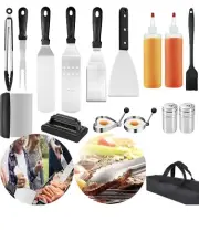 Backstone Griddle Accessories Kit, 16 Pieces Outdoor Griddle Spatula Accessories