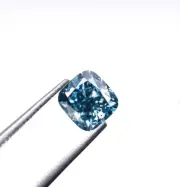 2CT Cushion Cut Lab Grown Stone Light Diamond VVS1 Certified Natural Blue Color