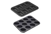 MasterPro Non-stick 8 Cup Mini Loaf Pan and 12 Cupcake Pan Set