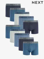 Blue 10 pack A-Front Boxers (422306) | $87