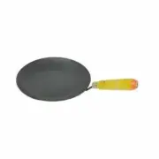 Iron Pan Tawa Saj Roti Chapati 26cm Plate- HQ Wooden Handle CURVE - AUS Seller
