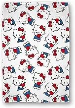 Hello Kitty Officially Licensed Fleece Blanket | Heartheld Design Super Soft Warm Throw | Perfect for Teen Bedrooms, Camping & Sleepovers | Size 100 x 150cm | White
