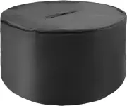 Round Fire Pit Cover, 28In Weather-Resistant Firepit Cover Oxford Fabric Shel...