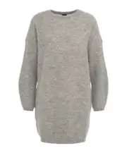 Pinko Drop Shoulder Rib-Knitted Dress S,XS,M grey