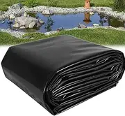 Pond Liner Heavy Duty Flexible Pond Lining Film Fish Pond Bed Liners Foldable Impermeable Pond Membrane for Water Pool Waterfall 1x8m 2x3m 3x4m 6x9m 7x10m 10x12m Underlay(5x7m(16.4x23ft))