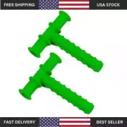 2x Chewy Tube - Green Knobby -ASD Autism ADHD SEN Sensory Chew for Children !!!!