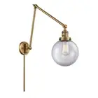 Innovations Large Beacon 1 Light Swing Arm, Brushed BB/Clear - 238-BB-G202-8