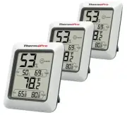 3× TP50 ThermoPro Digital Room Thermometer Hygrometer Indoor Temp Humidity Gauge