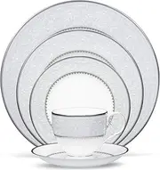 [Noritake] Brocato 5-Piece Place Dinnerware Setting in White