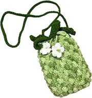 [Generic] Pineapple Shaped Bag - Gradient Pineapple Design Handmade Knitted Purse,Stylish Trendy Handwoven Cotton Purse for Women Girls