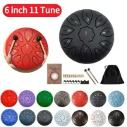 6 inch 11-Tone Steel Tongue Drum Drum Hand Pan Drums Percussion Musical Drum