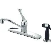 Kingston Brass Kb0572 Single Lever Handle 8 Inch Kitchen Faucet With Side Spr...