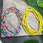 2 PC Handcrafted Waist Beads Jewelry African Bohemia Bracelets Anklet New 7260