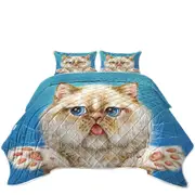Cute Cats Art Drawings Brown Kitten Coverlet