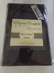 Elegant Comfort Bed Skirt Twin 1500 Thread Count 100% Egyptian Cotton 39"x75"