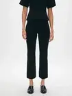 White + Warren superfine organic cotton kick flare pants Black