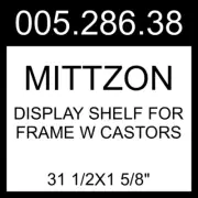IKEA MITTZON Display Shelf For Frame W Castors White 31 1/2x1 5/8" 005.286.38