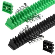 46pcs Magnetic Wrench Organizer for Tool Box, Modular Wrench Holder, Black Green