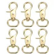 6Pcs Swivel Snap Hook, 20mm(3/4") Trigger Snap Claw Lanyard Clip, Light Gold