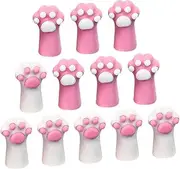 SOPOTUTU 12Pcs Cat Paw Shape Erasers for Cute Student Stationery Fun Rubber Erasers Creative Design for School Supplies Great Present for Classmates and Young Students