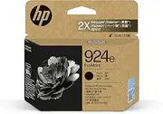 HP 924E Genuine Original Black EVOMORE Printer Ink Cartridge, Print 2X More Pages, Lower Carbon Footprint Works with HP OfficeJet Pro 81xx All-in-One Series Printers (4K0V0NA)