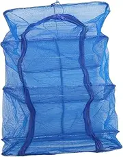 DECOMELODY Outdoor Foldable Drying Layer Hanging Basket Dryer for Shrimp Fish Fruits Vegetables Durable Multi Layer Mesh with Buckle for Use