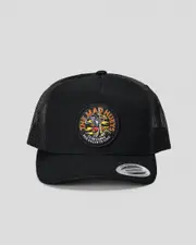 [The Mad Hueys] The Mad Hueys Men's Searching For Some Fks Twill Trucker Cap in Black One Size Black